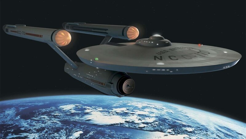 Starship in Orbit — Blue, Dramatic, Night