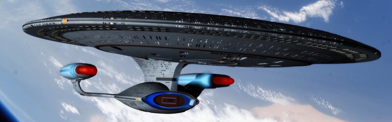 Starship in Orbit — Blue, Serene, Digital Art