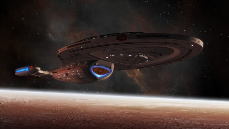 Starship in Orbit — Brown, Dramatic, 3d Render