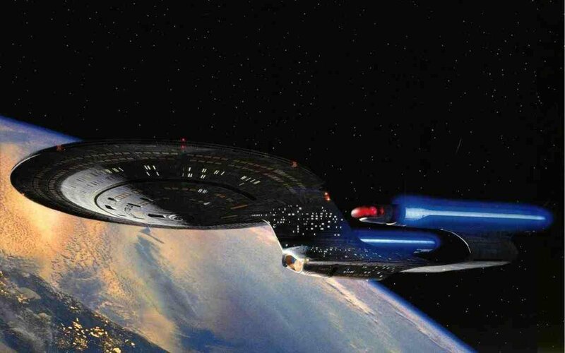 Starship in Orbit — Digital Art