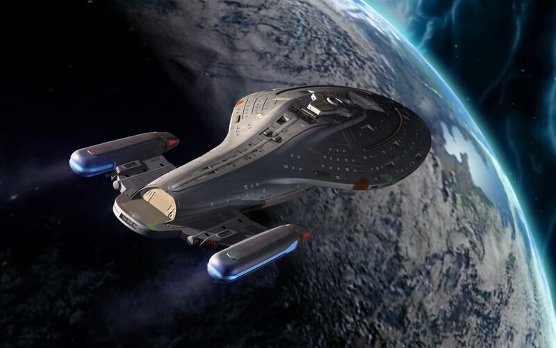 Starship in Orbit — Gray, Dramatic, 3d Render