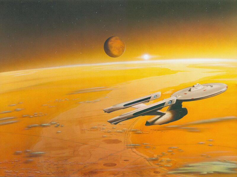 Starship in Orbit — Orange