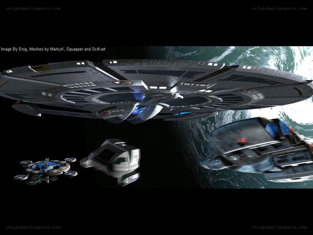 Starship in orbit with shuttles