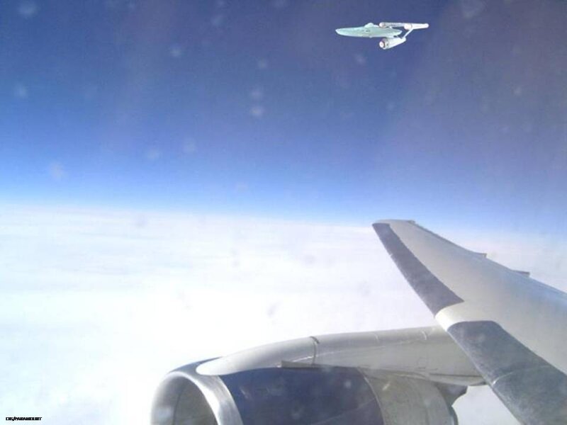 Starship in Sky — Blue