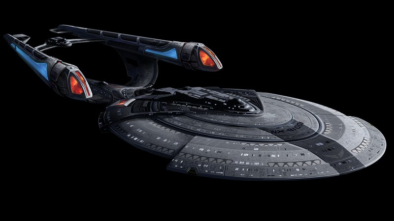 Starship in Space — Black, Dramatic, 3d Render, Spacecraft