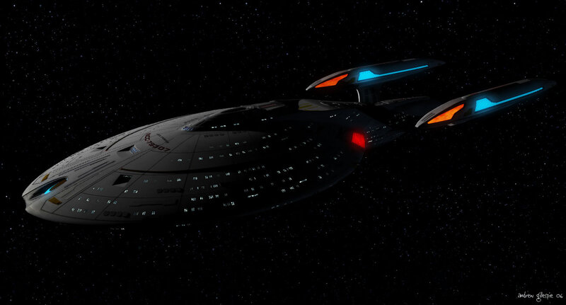 Starship in Space — Black, Dramatic, Night, Digital Art, Stars, Lights