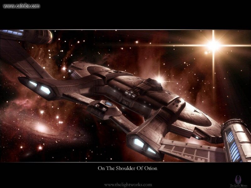 Starship in Space — Black, Dramatic, Night, Digital Art, Stars, Nebula