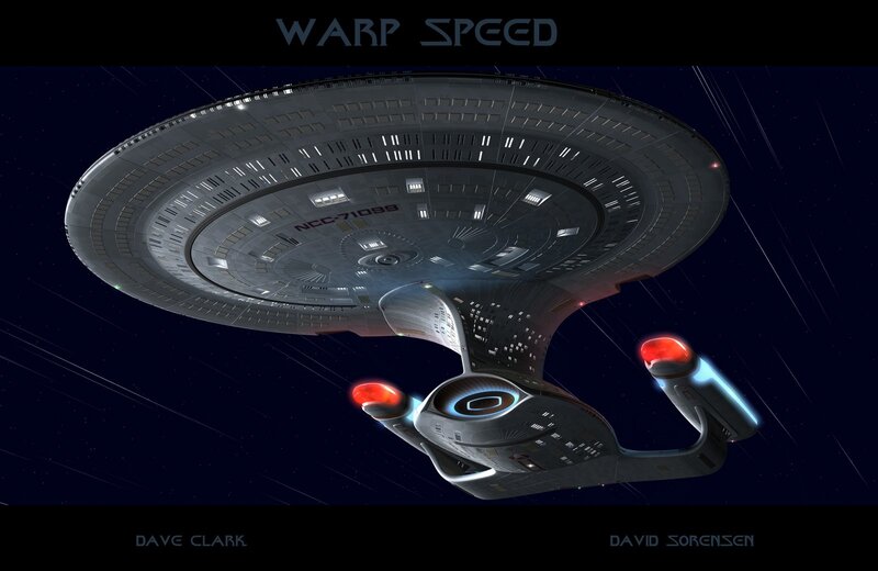 Starship in Space — Black, Dramatic, Night, Digital Art, Stars