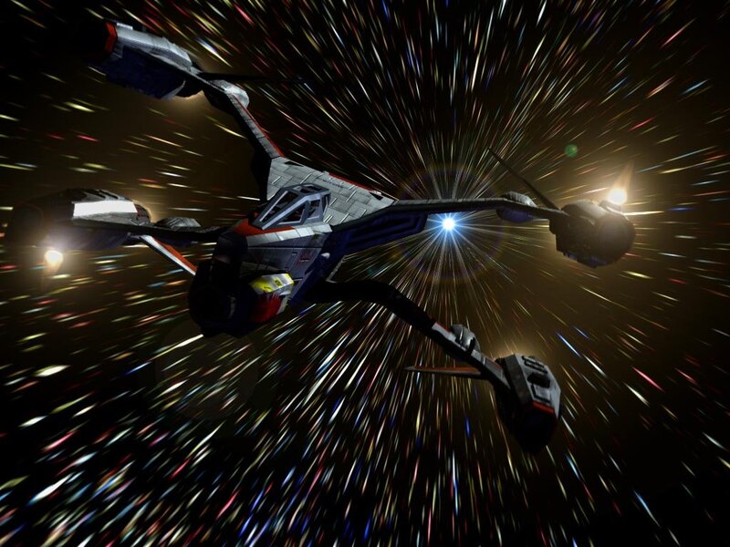 Starship in Space — Black, Dynamic