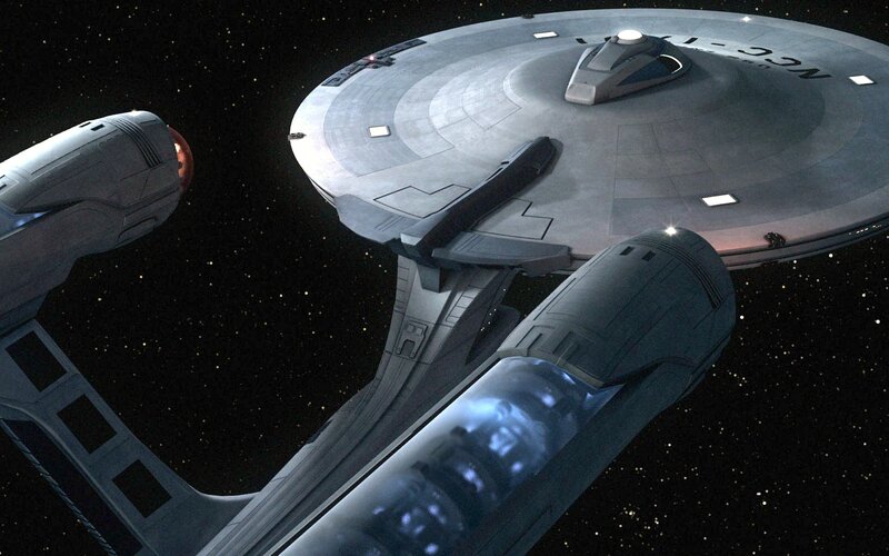 Starship in Space — Gray, Dramatic, Night, 3d Render, Spacecraft