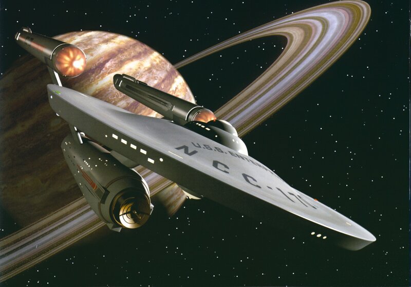 Starship in Space — Gray, Dramatic, Night, Digital Art, Planet