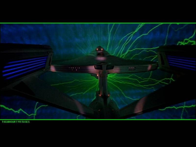 Starship in Space — Green, Dramatic