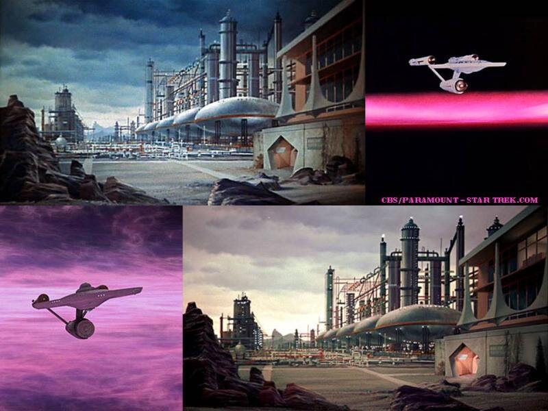 Starship in Space — Purple, Dramatic, Night
