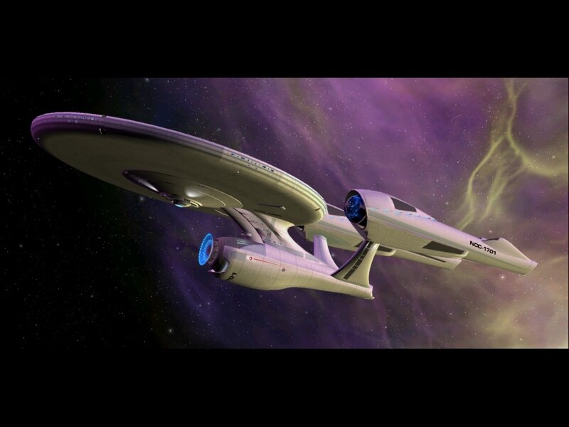 Starship in Space — Purple