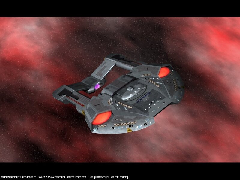 Starship in Space — Red