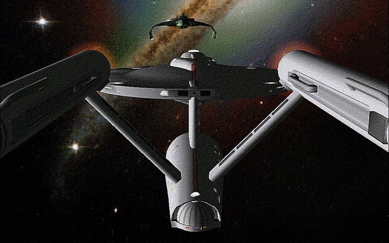 Starship in space scene