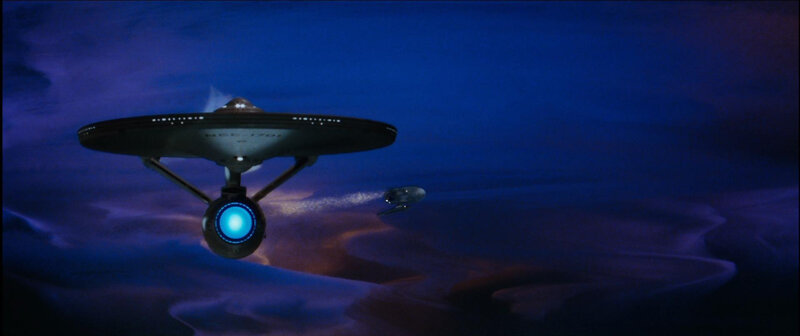Starship in space scene