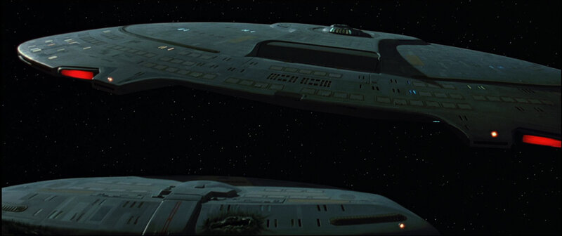 Starship in space scene