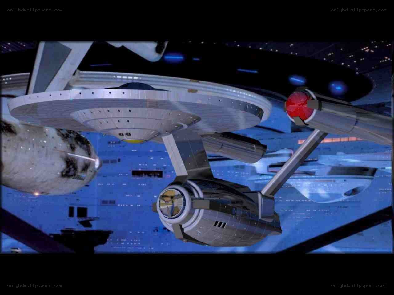 Starship in space station