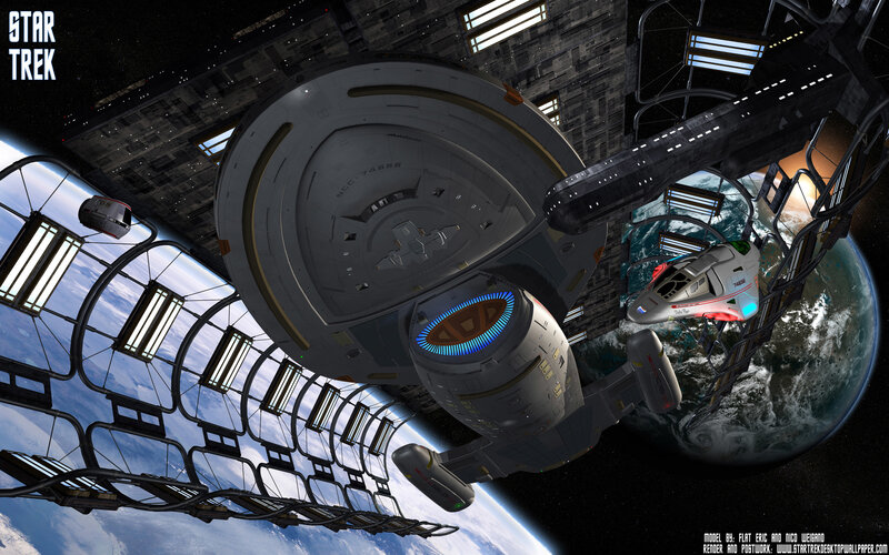 Starship in Space Station — Gray