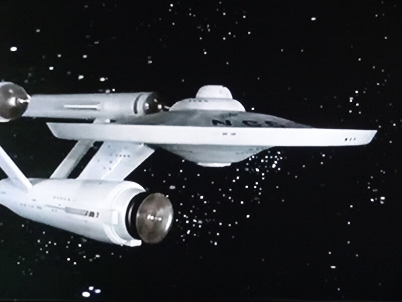 Starship in Space — White, Dramatic, Photograph