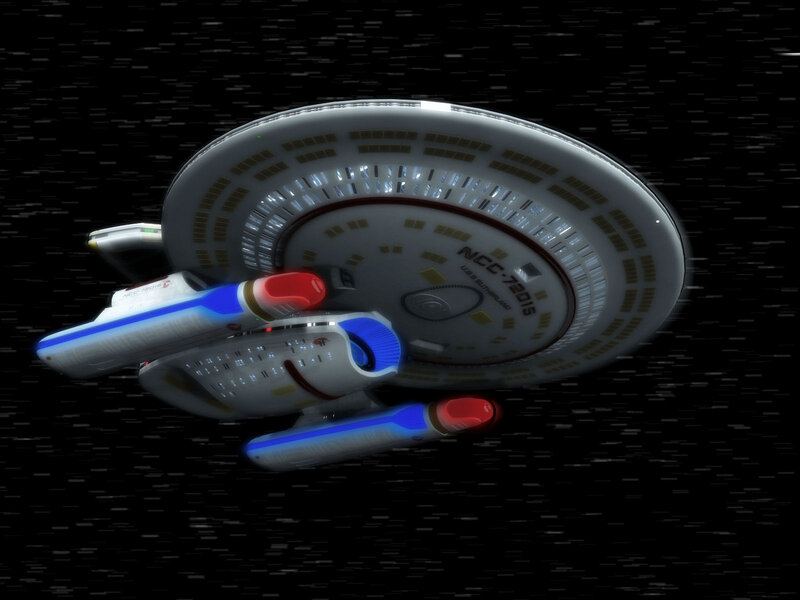 Starship in Space — White, Serene