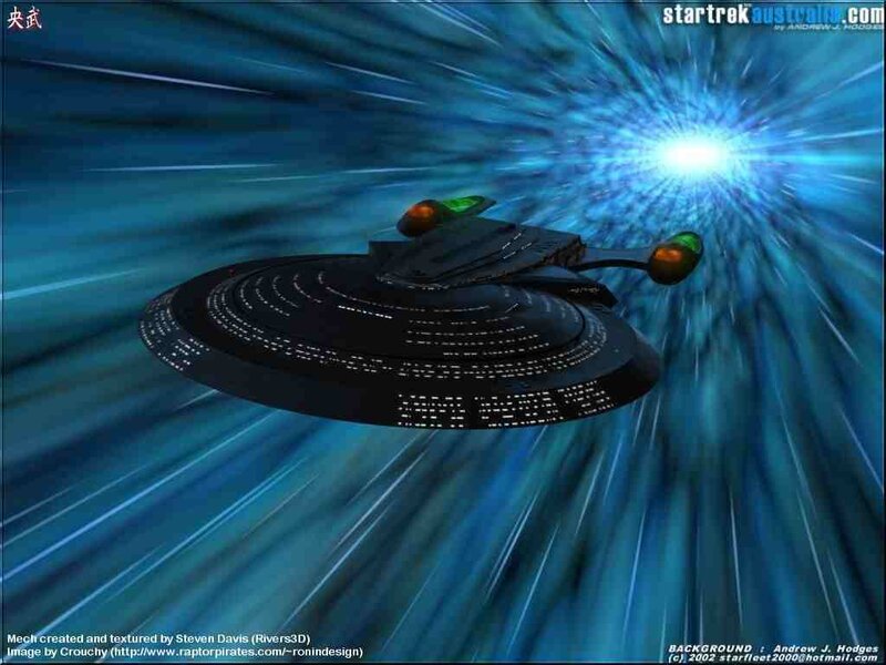 Starship in Warp Speed — Blue, Dramatic