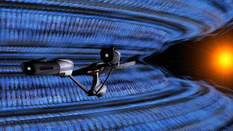 Starship in Warp Speed — Blue