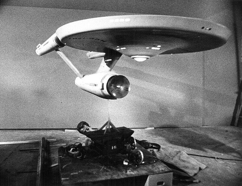 Starship model on set