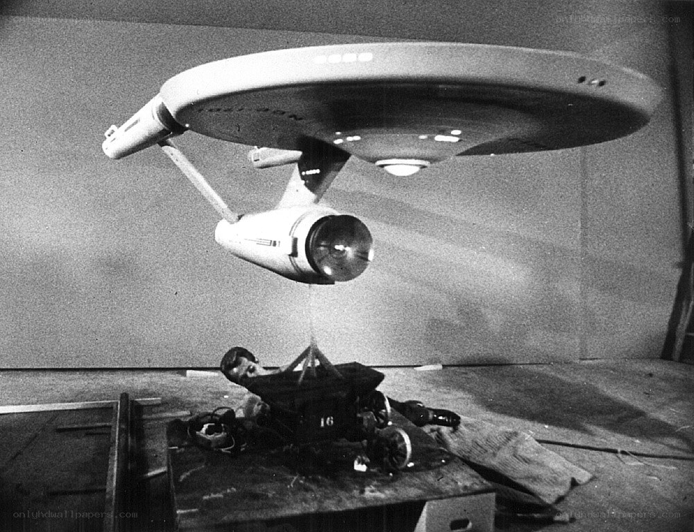 Starship model on set