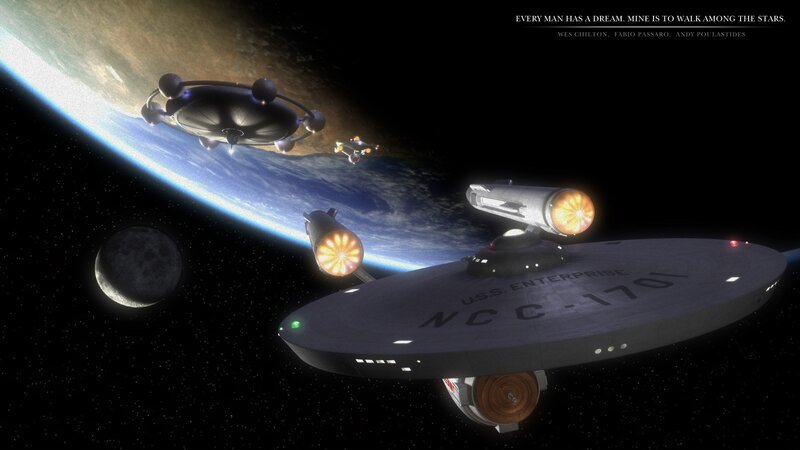 Starship near a planet