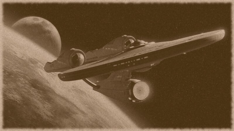 Starship near a planet