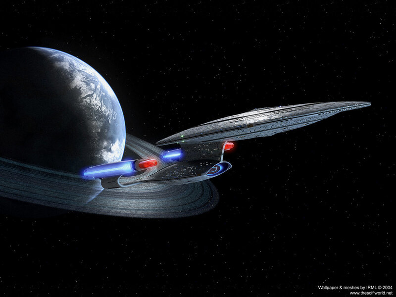 Starship near a planet