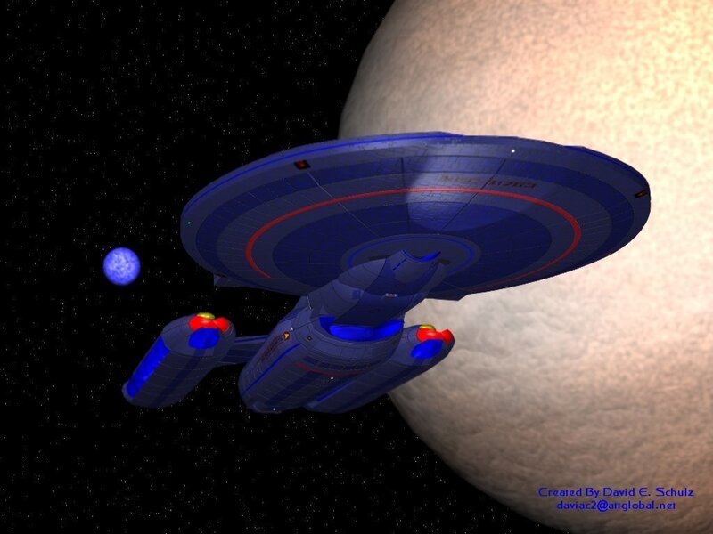Starship near a planet