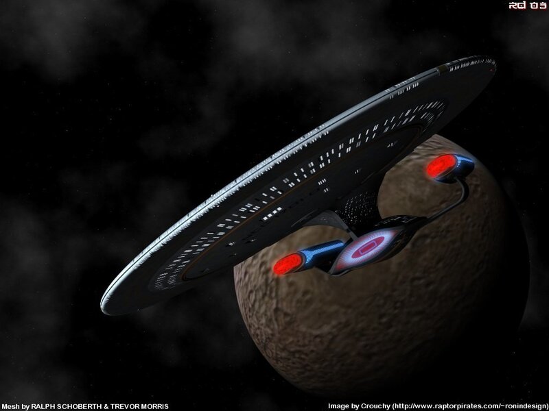 Starship near a planet