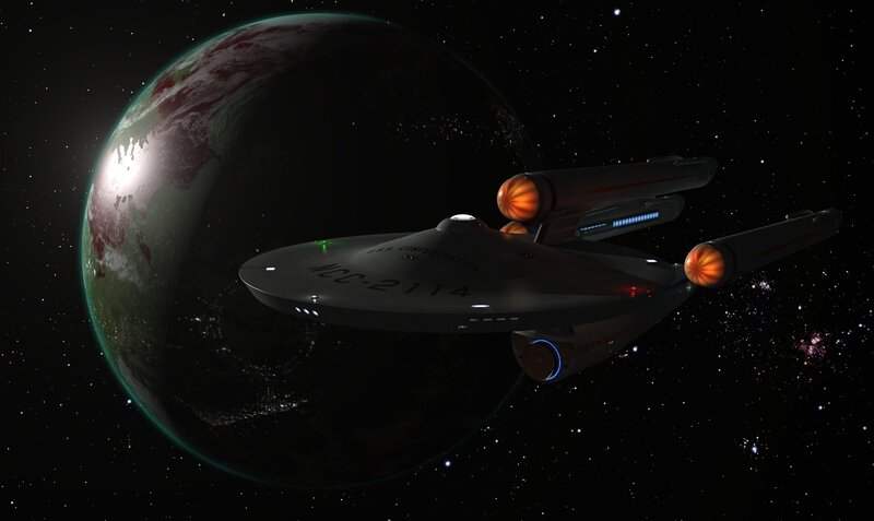 Starship Near Planet — Black, Dramatic, 3d Render, Stars