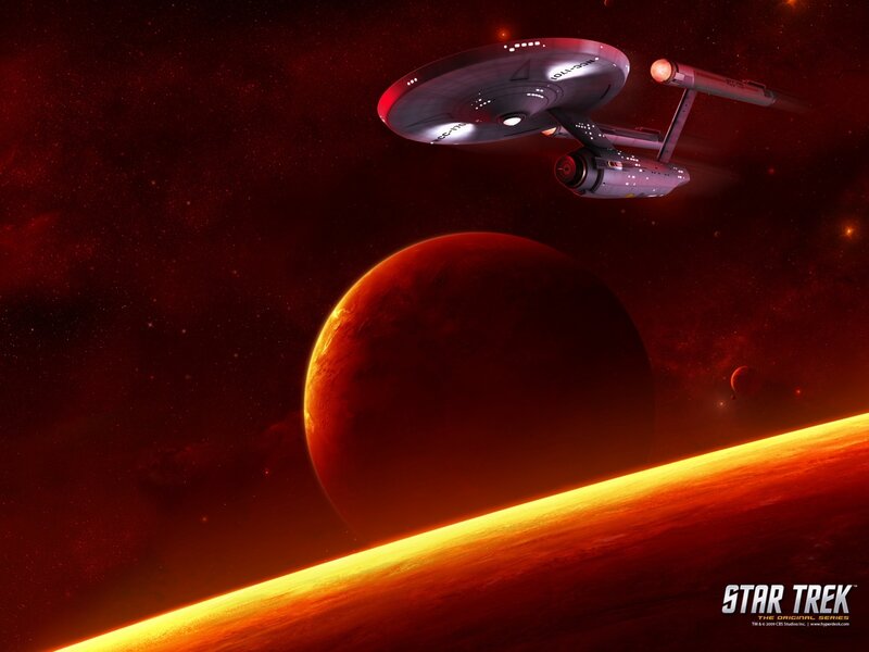Starship near red planet