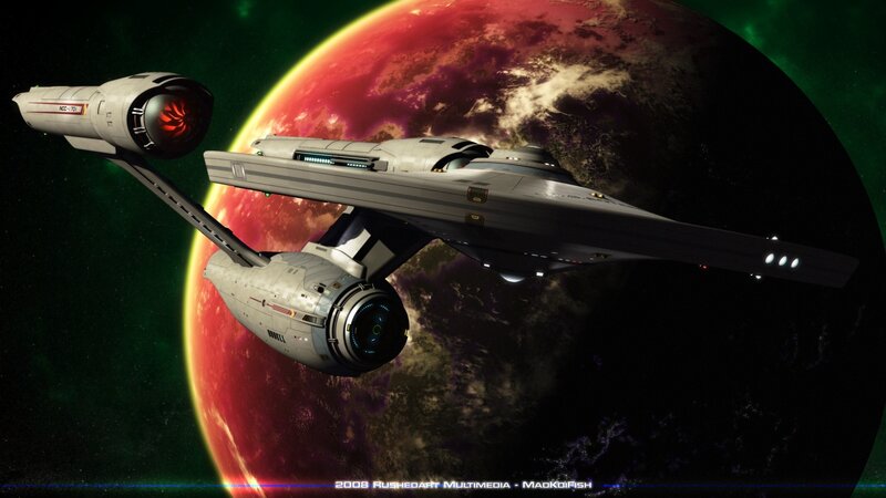 Starship near red planet