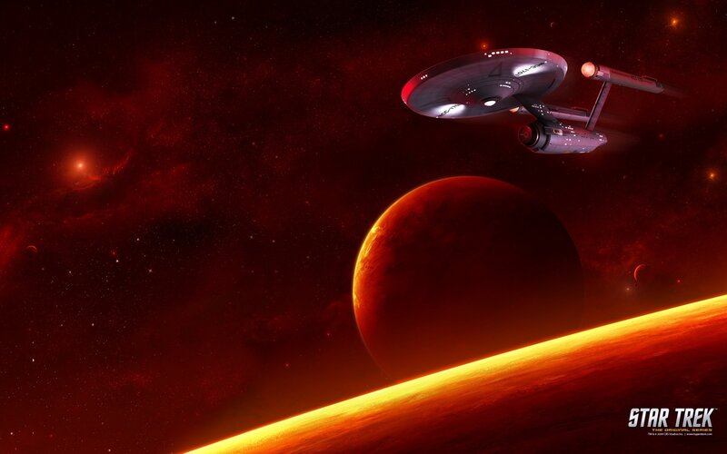 Starship near red planet