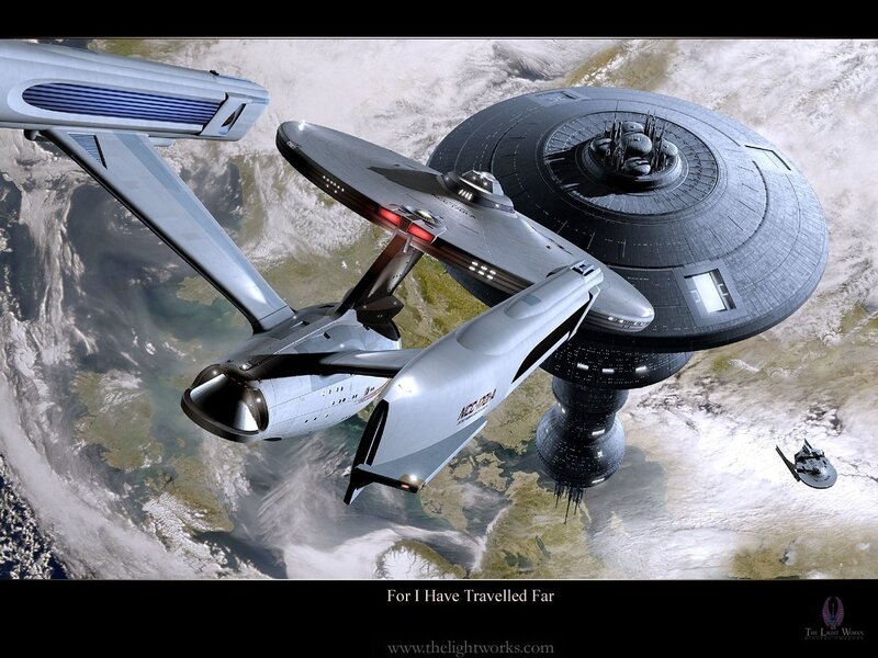 Starship near space station