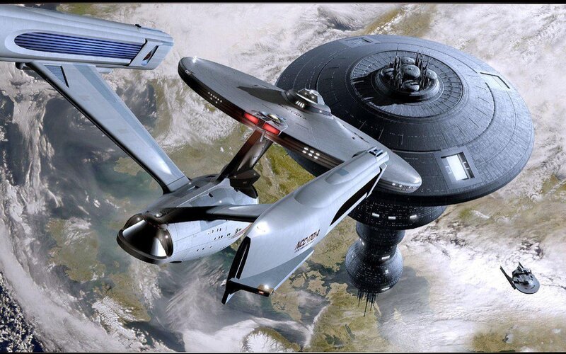 Starship near space station