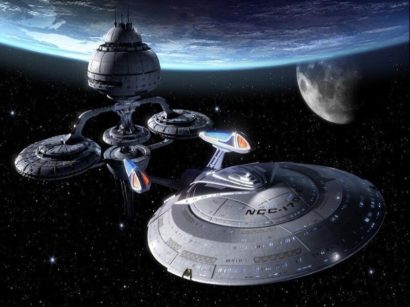 Starship near space station