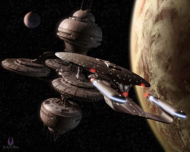 Starship near space station