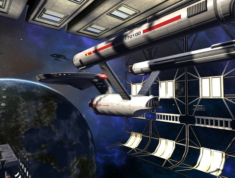 Starship near space station