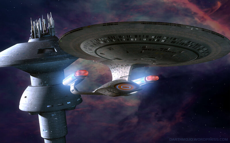 Starship near space station
