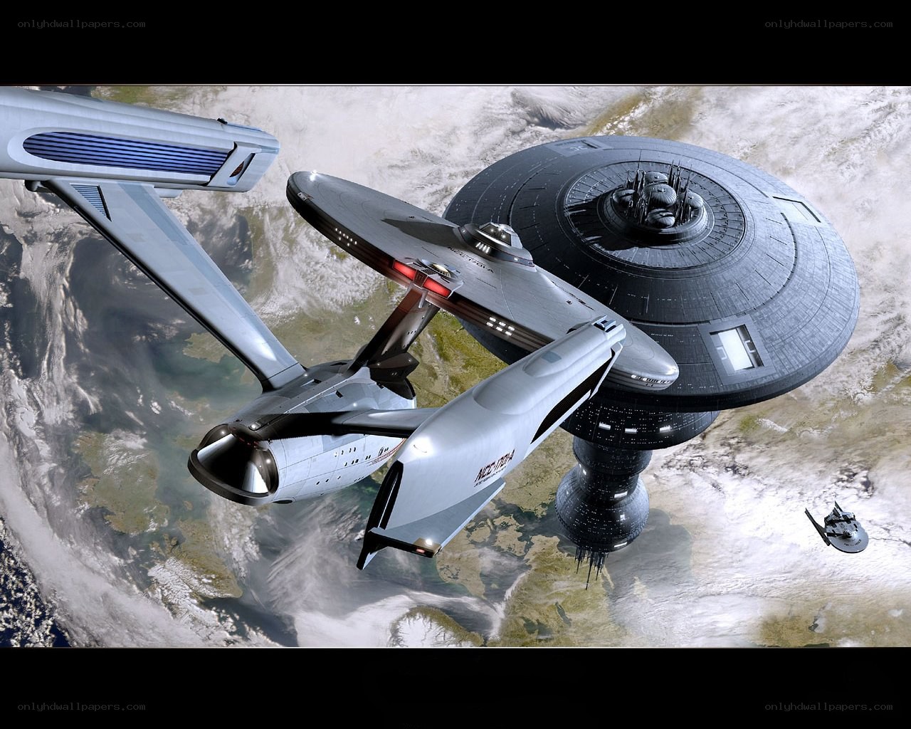 Starship near space station
