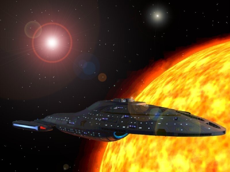 Starship Near Star