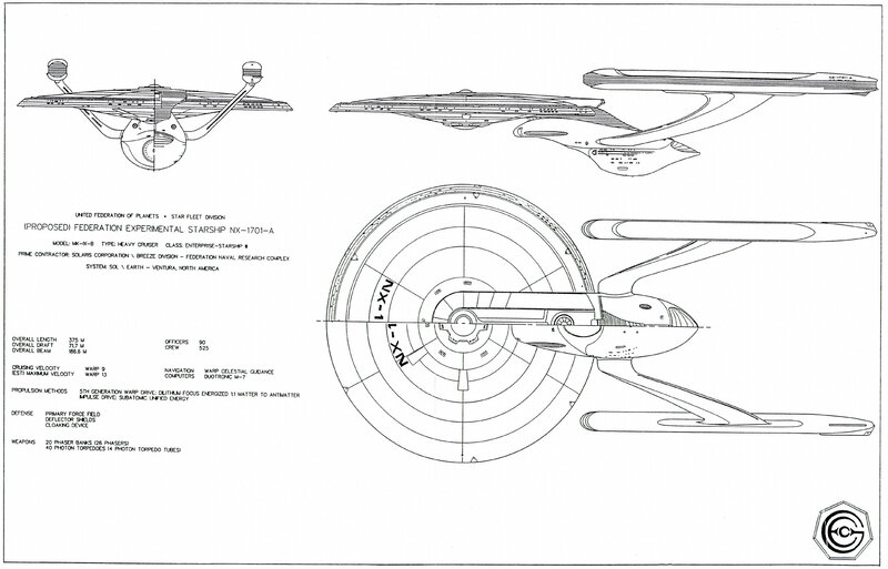 Starship NX-1701-A technical schematic