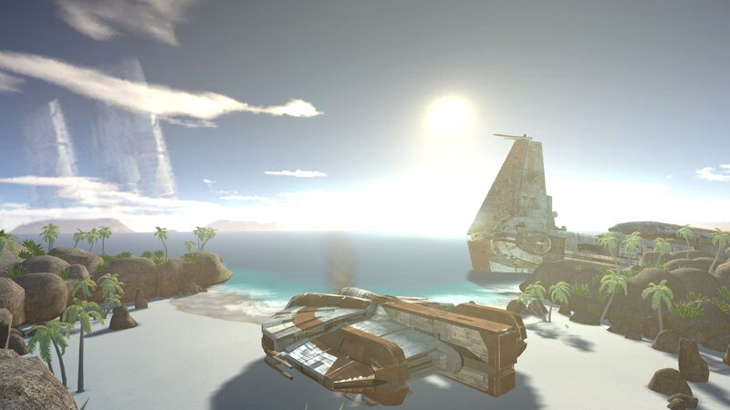 Starship on Beach