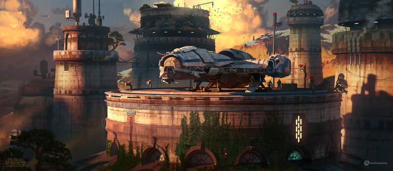 Starship on Landing Platform